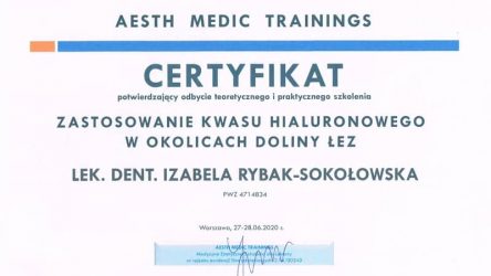 Izabela Rybak-Sokołowska - certyfikat 29061203