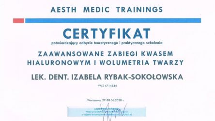 Izabela Rybak-Sokołowska - certyfikat 29061204