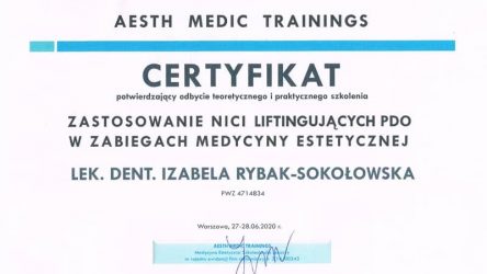 Izabela Rybak-Sokołowska - certyfikat 29061207