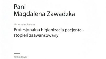 Magdalena Zawadzka - certyfikat 201