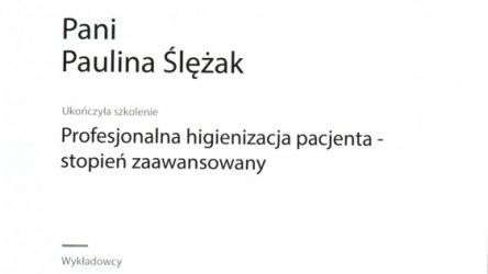Paulina Ślężak - certyfikat 203