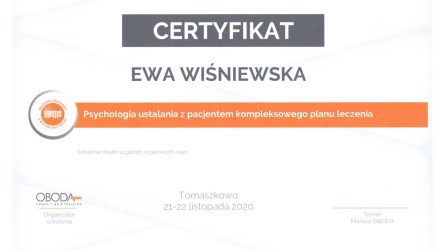 Ewa Wiśniewska - cert 2