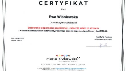 Ewa Wiśniewska - cert comunication