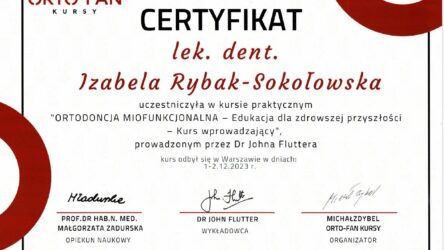 Izabela Sokołowska - certyfikat 5.12